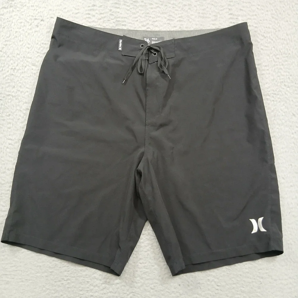 Hurley Phantom‎ Boardshorts Men's 36 Black Stretch Zip Pocket Surf